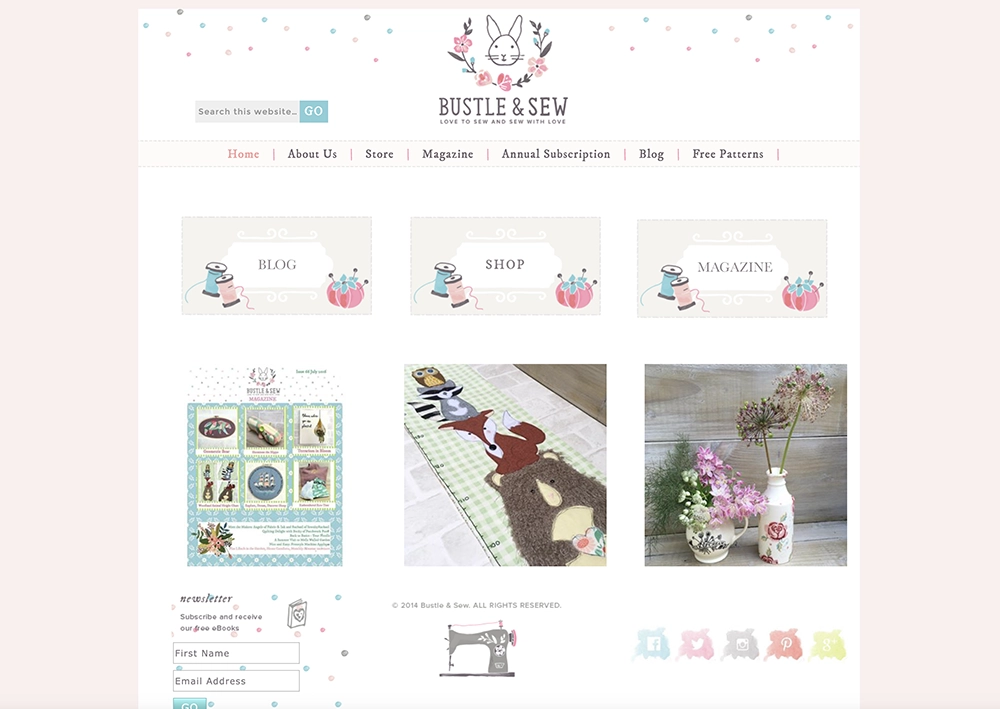 Bustle & Sew old website